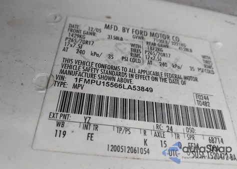 2006 Ford Expedition Xlt/Xlt Sport from USA, damaged, VIN 1FMPU15566LA53849